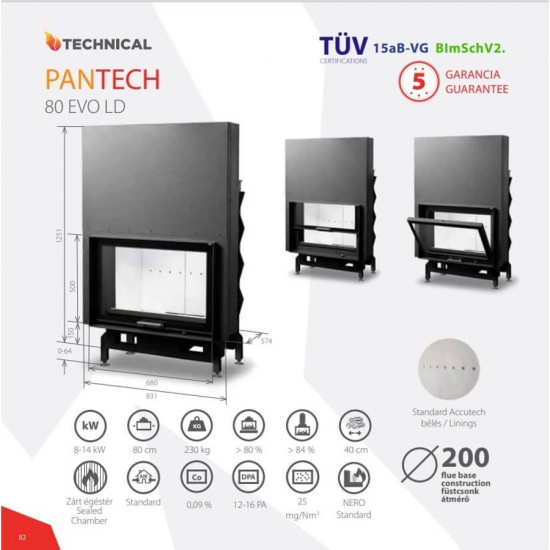 Τζάκι Λέβητας Technical PanAqua 80 Evo LD