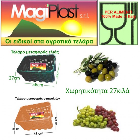 Τελάρο μεταφοράς ελιάς και σταφυλιών Magiplast 27 κιλών