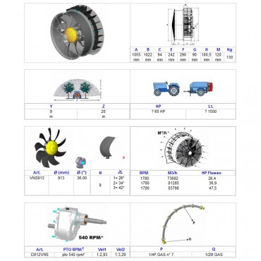 Νεφελοψεκαστήρας - Τουρμπίνα Ψεκαστικού Fieni D.913-56VNS 
