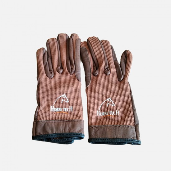 Γάντια ιππασίας συνδυασμός ύφασμα-δέρμα HORSETECH ΗΤ-2351