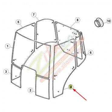 Τζάμι Πόρτας Αριστερό Claas 7700073324
