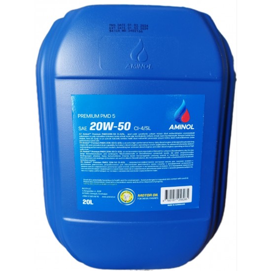 Λιπαντικό Aminol™ Premium PMD5 20W-50 CI-4/SL